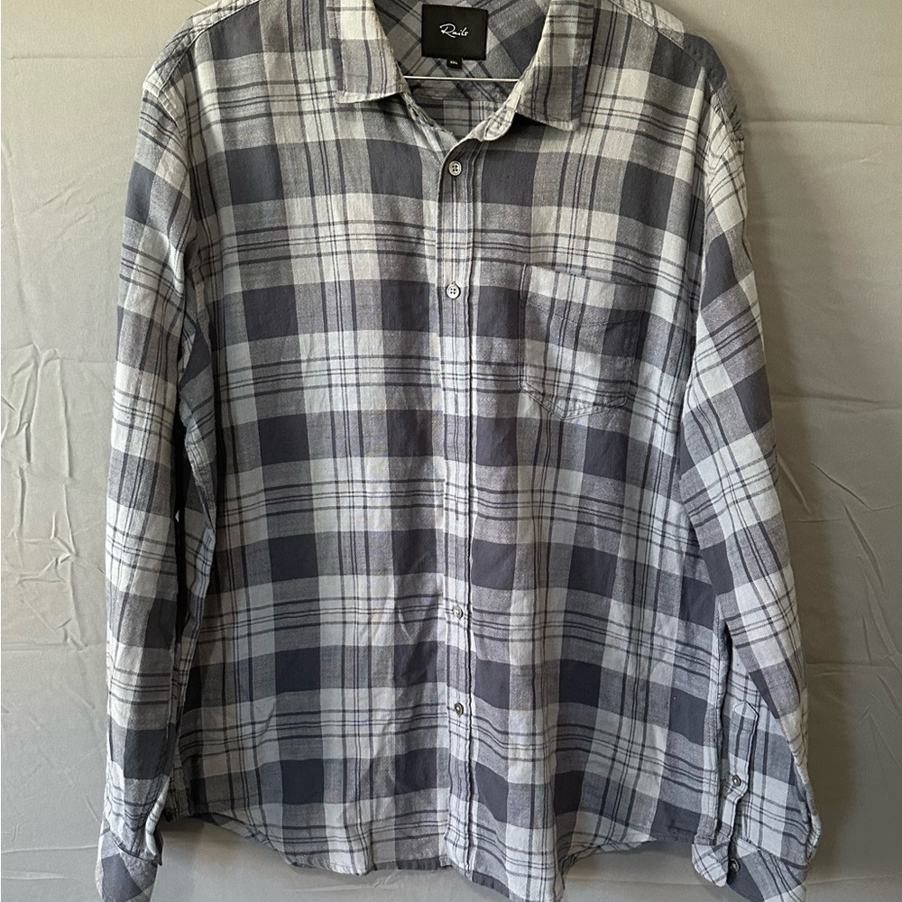 Rails Charcoal and White Checkered Men's Shirt